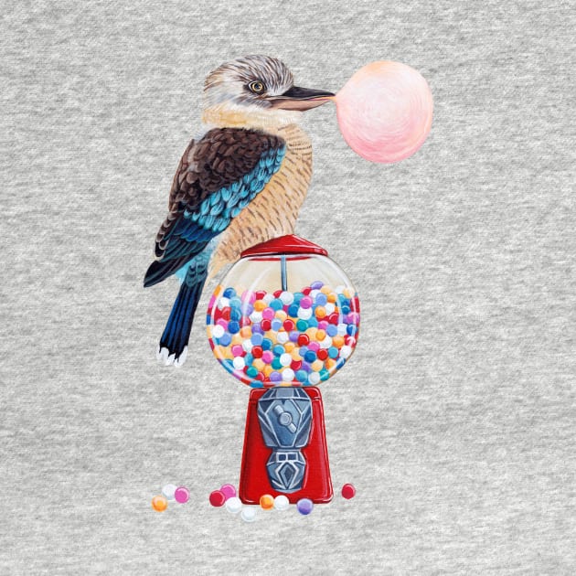 kookaburra and gumball machine by ruta13art